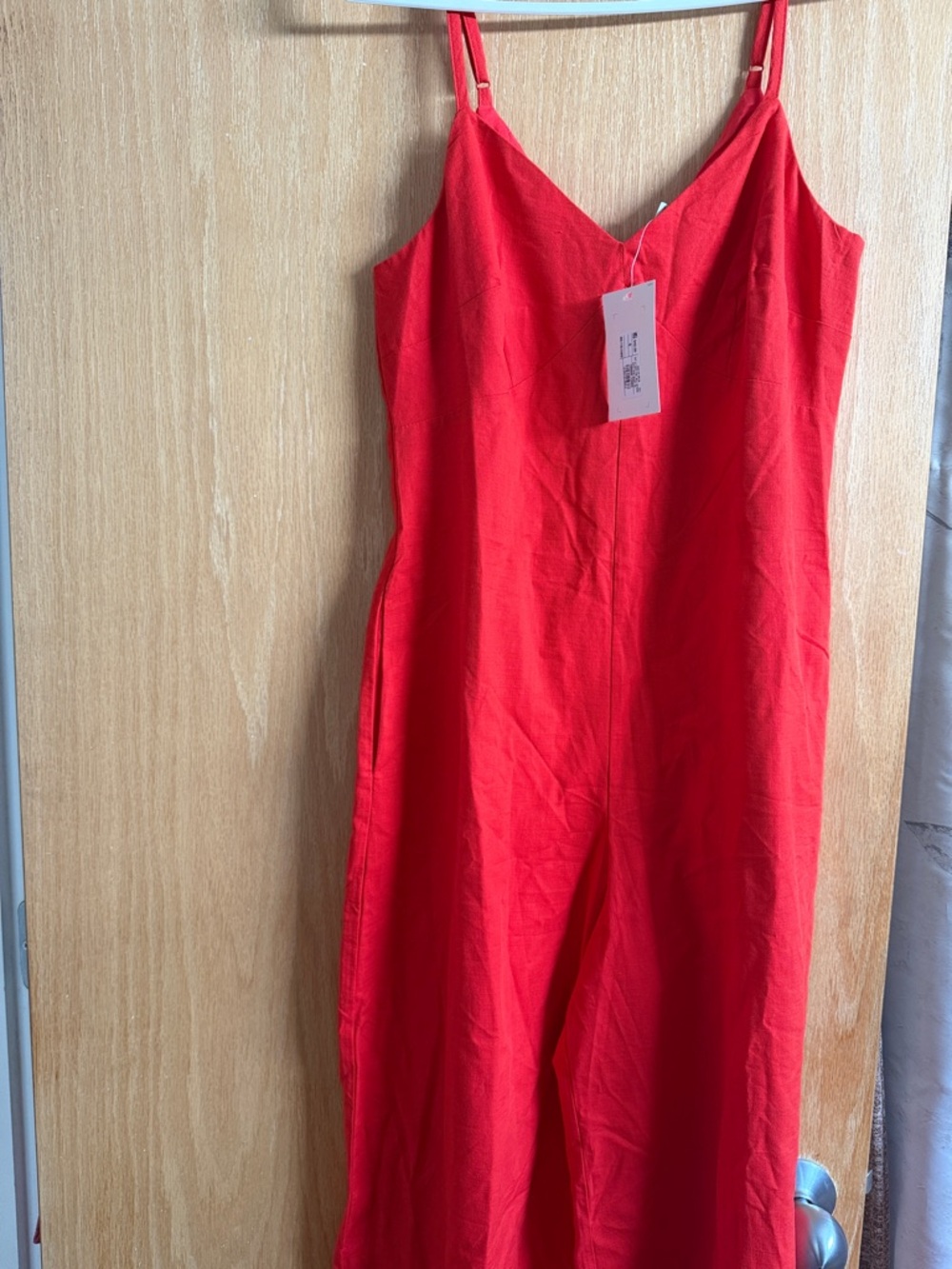 a new day Red Cropped Jumpsuit with Spaghetti Straps